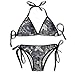 Produktbild Hipiyoled Frauen Dreieck Bikini Waldland Winter Muster verstellbare Badeanzüge