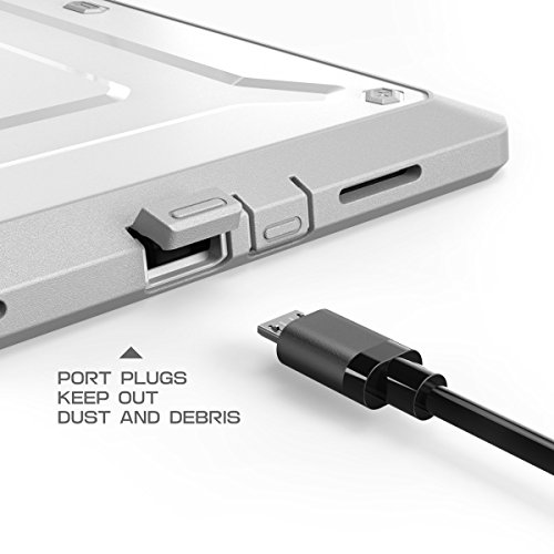 Samsung Galaxy Tab S3 9.7 Hülle, SUPCASE [Unicorn Beetle PRO Serie] Ganzkörper-Rugged Schutzhülle mit integrierter Displayschutzfolie / Gehäuse / Tasche / Cover / Case / Zubehör (Weiß/grau) - 7