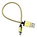 Price comparison product image GGG Short Copper Wires Micro USB Data Sync Universal Charging Cable for Samsung HTC Gold