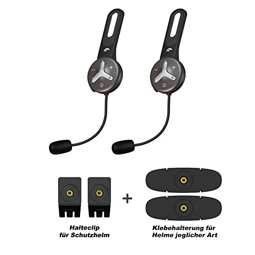 BuddyChat Duo (2er Set) Bluetooth Fahrrad Sport Ski Arbeit Helm Headset