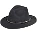 Produktbild WEROR- Herren & Damen - Hut Wollhut Filzhut Wollfilzhut Trilby Fedora - WEROR-71.30655 (Schwarz, 60 cm)