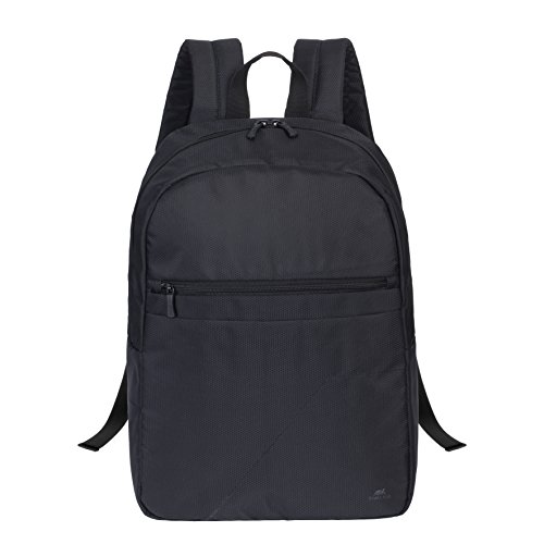 RIVACASE Rucksack für Notebooks bis 15.6” – Extrem flache und kompakte Tasche mit viel Platz und hohen Tragekomfort – Schwarz - 10