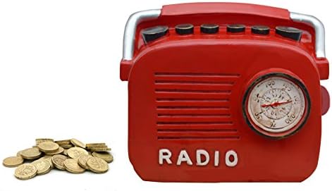 New Retro Vintage Classic Red Radio Money Box