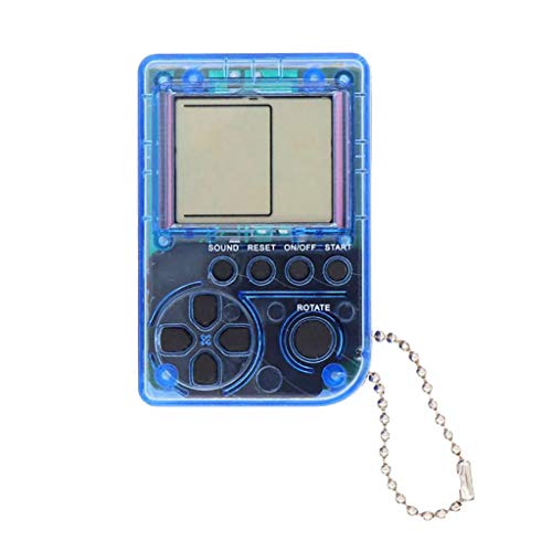 Preisvergleich Produktbild perfk 1 Stück Handspielkonsole Mini tragbare Spielekonsole integrierte 26 Klassische Spiele für Kinder, Erwachsene - Blau