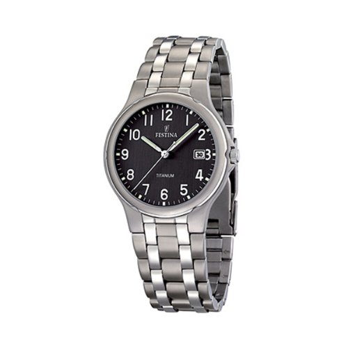 Festina Herren-Armbanduhr XL Klassik Analog Quarz Titan F16460/3
