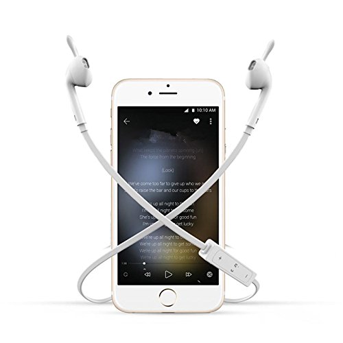 Kolylong Wireless Bluetooth Sport Stereo Headphone Earphone for iPhone (White)
