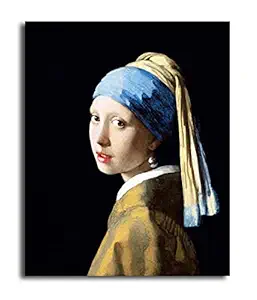 PIXELARTZ Canvas Painting - Girl with a Pearl Earring - Johannes Vermeer - Without Frame