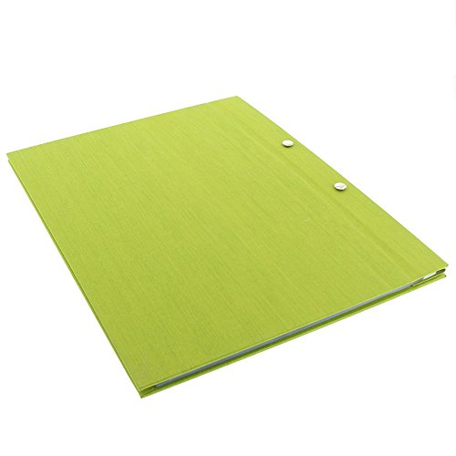Goldbuch Zeugnismappe, Colours, A4, Mit Schraubverschluss und 12 Sichttaschen, Erweiterbar, Leinenstruktur, Grün, 36005 - 2