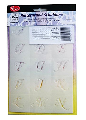 Universal-Schablone "Zahlen und Buchstaben groß" Viva Decor Schablone