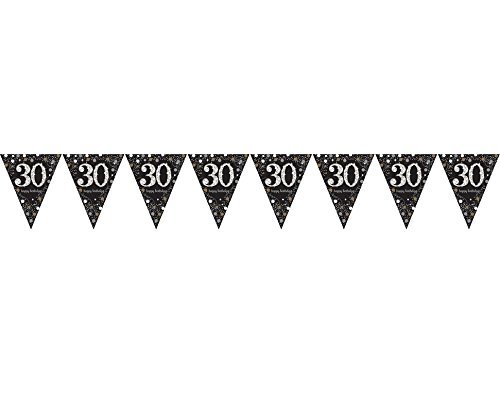 Amscan 9900567  '30. Prismatic Happy Birthday' Wimpel-Banner, 4m