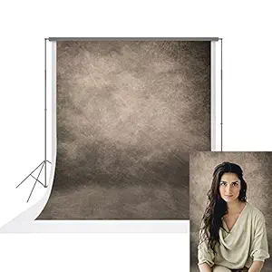 UrcTepics 5x7ft Microfiber Beige Portrait Background for Photographer Abstract Beige Portrait Backdrop Old Paper Texture Studio Props