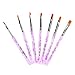 BMC 7pc UV Gel Acrylic False Nail Art Tips Builder Painting Detailing Brush Set
