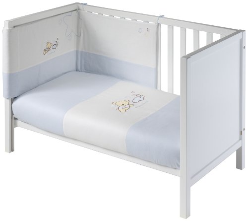 Naf-Naf Duvet and Bumper (Teddy, Blue, Set of 2 Pieces)