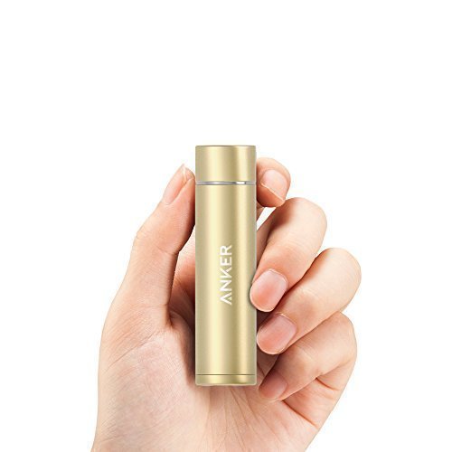 Anker PowerCore+ Mini 3350mAh Externer Akku Power Bank LadegerÃ¤t mit PowerIQ fÃ¼r iPhone 7 6s, 6, 5s, Galaxy S7, S7 Edge, S6, S5, S4, S3, S3 mini, Nexus und andere Smartphones (Golden)