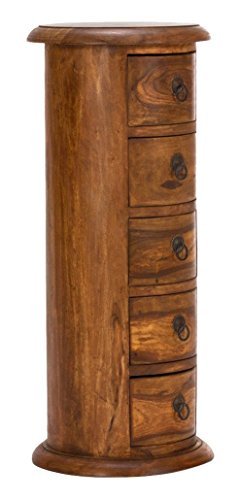 massivum Kommode Merlin 32x78x32 cm Palisander braun gewachst