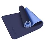 TOPLUS Tapis de Yoga, Tapis Gym - en TPE matériaux Recyclable, Ultra antidérapant et Durable, 183x61x0.6 cm, Non Toxique, Tapis de Sol pour Sport, Fitness (Bleu)