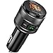 Price comparison product image Vorstik FM Transmitter Bluetooth FM Transmitter for Car, QC 3.0 Wireless Radio Adapter with Hand-Free Calling, Dual USB Charger.
