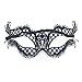 Produktbild VJUKUBCUTE Schwarz Sexy Frauen Vintage Maskerade Kostüm Masken Shiny Strass Venezianischen Eyemask-Halloween Karneval Party Maske Halloween Frauen Cosplay Mode,Blue