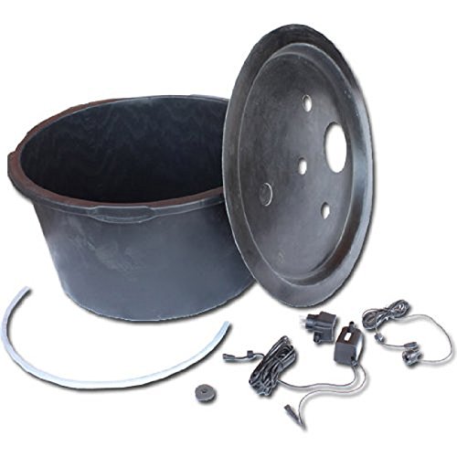 Luxus Edelstahl Springbrunnen ESB5 poliert mit 48cm großer Edelstahlkugel Kugel Brunnen für Garten mit LED Beleuchtung - 5