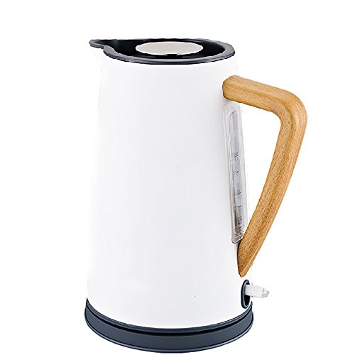 SYF Bouilloire lectrique En Acier Inoxydable, Mise Hors Tension Automatique De 1,7 L Chauffe-eau Domestique Taille: 23x16cm A+ (Couleur : Blanc)