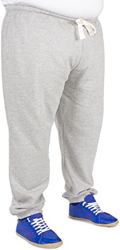 Big Mens Baum Elasticated Joggers Grey-6XL