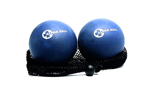 Perform Better Erwachsene Alpha Twin (Set) Massagebälle, Dunkelblau, 9 cm