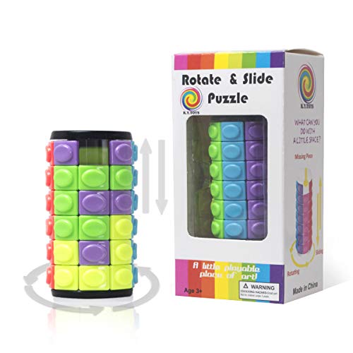 R.Y.TOYS Cylinder Puzzle Magic Cube Jigsaw Game Puzzle para Adultos Speed Cube Brain Games para Clever Kids Cube Toy Logic Puzzles para Kid 3D Puzzles for Kids Jigsaw Puzzles for Kids 3600B