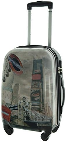 Hot Box Carbon/Polycarbonate Hard Shell Suitcase Trolley Case Zebra Black And White L 1511