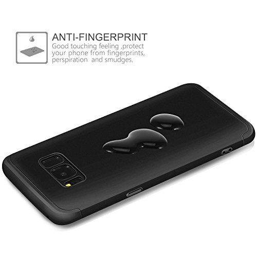 Samsung Galaxy S8 Funda Negro  ivencase Carcasa Tapa Prima H  brido Rugged 3 en 1 Duro Anti-rasgu  os Mate PC Back Bumper de Protector Anti-Scratch Case Cover para Samsung Galaxy S8 5 8 