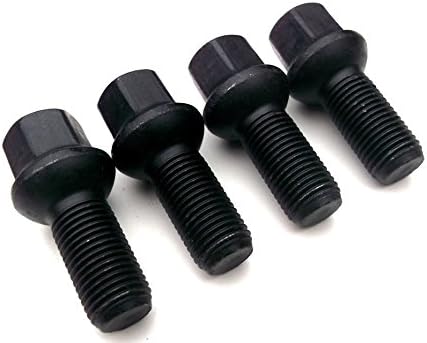 Set of 4 Black Replacment Wheel Bolts M14 x 1.5mm (WNB1006x4)