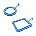 Produktbild MAXGOODS 2 Stk Kunststoff Aquarium Fisch sicher Futter Feeder Blau (Quadrat + Runde)