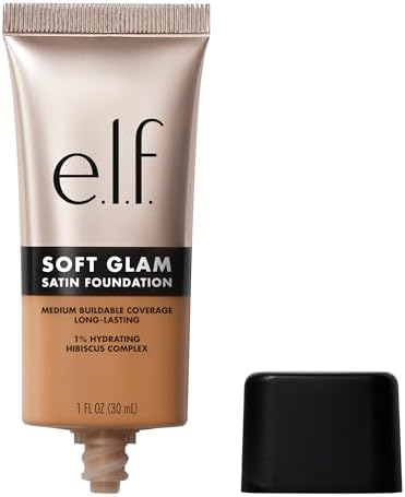 e.l.f. Soft Glam Satin Foundation, Medium Coverage, Long Lasting and Modulable for a Smooth Satin Finish, Vegan & Cruelty-Free, 42 Tan Neutral