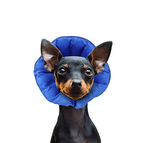 SMONTER Collari e Coni per Il Recupero del Cane, Morbido Collare per Il Recupero degli Animali Domestici, con Supporti Rimovibili, Regolabili e gonfiabili