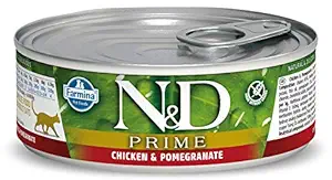 FARMINA N&D Prime - Chicken & Pomegranate - Cat Wet Food - Kitten - 12 Cans X 80 GMS Each