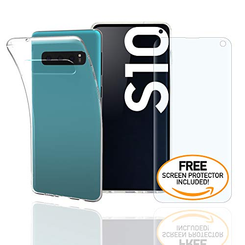 MALOVI Cover Trasparente per Samsung Galaxy S10 6.1", Pellicola Protezione Schermo Inclusa, Custodia in Morbido TPU Angoli Anticaduta, Anti-Ingiallimento, Compatibile con Galaxy S10 6.1"