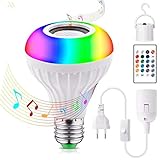 {Wireless Bluetooth 4.0, breite Verwendungsbereich}: das Bluetooth 4.0 Leuchtermittel ist universell und bedienerfreundlich. Jedes Handy, Computer, Laptop kann einfach mit dieser Leuchte verbunden.