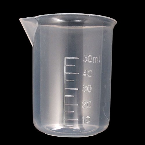 TOOGOO(R) Labor 50mL 1.7oZ Plastik Graduiert Fluessigkeits messbecher Testing Cup 6 Stueck£¨Transparent color£© - 2