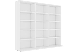 vidaXL Armadio Porta CD Bianco 100x23x89,5 cm in Legno Multistrato