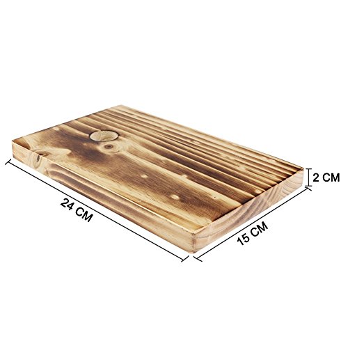 Toilettenpapierhalter, Earthbay Klassisch WC-Ersatzpapierrollenhalter Gebildet vom Industriellen Eiserne Rohr & Hölzernes Regal - 3