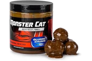 Tandem Baits Monster Cat Mega Chunks Boillies di Siluro Pesce Esche da Pesca Cibo per Pesci Gatto Accessori da Pesca 4 Pezzi 65 x 35mm 370g