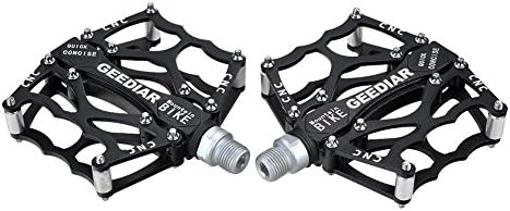 Shiney Bicycle Bike Pedal,CNC Aluminum Alloy Road Mountain Bike Bearing Pedals with Super Light Stable Plat