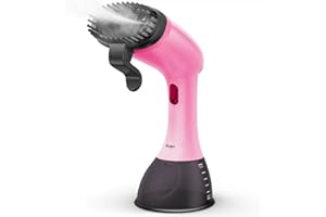 Rolipo Défroisseur Vapeur, Fer à repasser portable haute puissance pour la maison, le bureau, le voyage, réservoir d'eau de grande capacité de 400ML, Voyage Vapeur Steamer, red