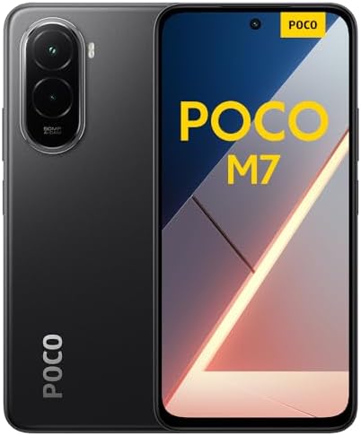POCO M7, Smartphone 8+256GB, Nero, Display FHD+ da 6,9" 144Hz