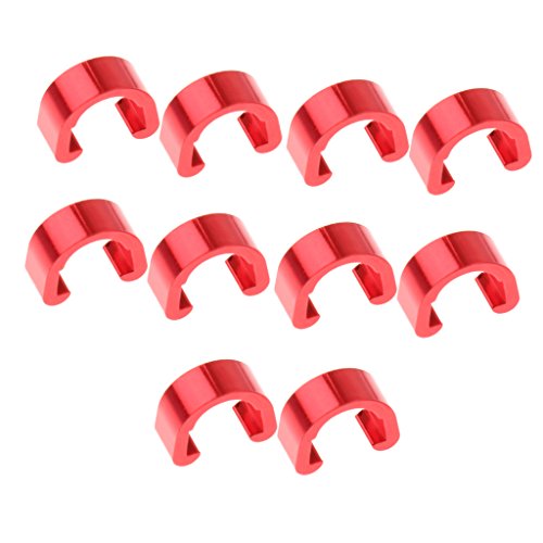 10 x Aluminium C-Clip Fahrrad Zugbefestigung Klammer Bremsleitungsbefestigung Rahmen - 7