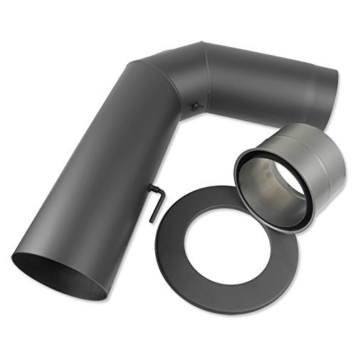 AA-Kaminwelt Ofenrohr Rauchrohrset 150 mm Gussgrau Rohrset Ofenrohrset
