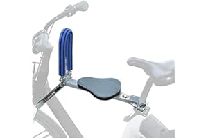 Lixada Seggiolino Anteriore per Bici per Bambini Pieghevole Regolabile con Corrimano e Pedale Confortevole Portatile Sedia per Bicicletta Bambini 3-9 Anni Universale per Biciclette da Donna