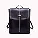 Produktbild Jsfnngdv Echtes Leder Vintage Style Rucksack für Frauen Casual Daypack (Color : Black)