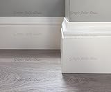 rodapie mdf blanco  Rodapie Blanco modelo balines de dimensiones 13 cm de alto x 1,6 cm de grosor , se vende por tira y cada una es de 244 de largo, puede elegir tantas como desee