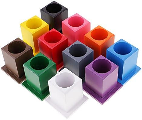 Baoblaze Kids Kindergarten Learning Teaching Aids Montessori 11 Colored Pencil Holder