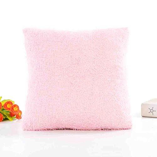 Hunpta Plüsch Kissen Sofa Taille Throw Kissen Cover Home Decor Kissen Cover Case (Rosa) - 2